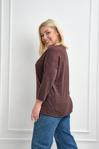 Лонгслив женский Шармэль шоколад