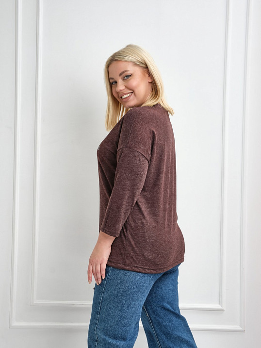 Лонгслив женский Шармэль шоколад