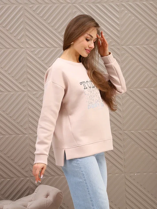 Свитшот женский Лео бежевый