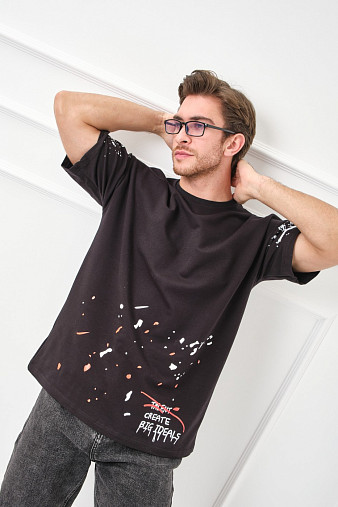 Футболка мужская Дорс футер черный