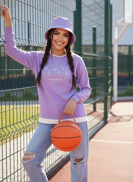 Свитшот женский Кетти лаванда