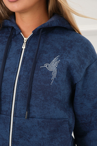 Толстовка женская Дюна начёс индиго