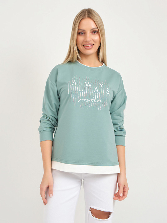 Свитшот женский Кетти св.изумруд