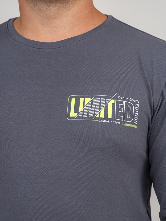 Лонгслив мужской Брюс серый