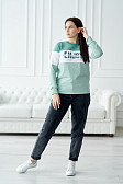 Толстовка женская Триада аква/мята