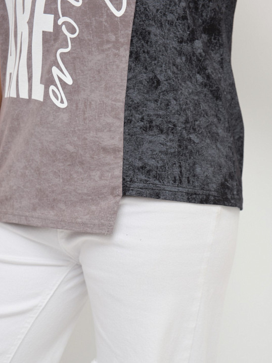 Футболка женская Рефлекс серый/антрацит