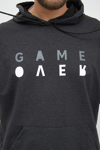 Костюм мужской Тайм 2-х нитка антрацит/меланж