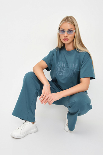 Костюм жен. Визэль 2-х нитка изумруд