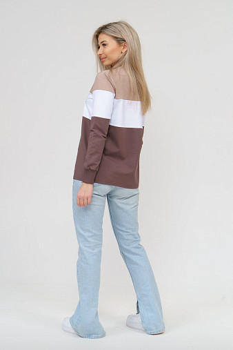 Толстовка женская Триада беж/шоколад