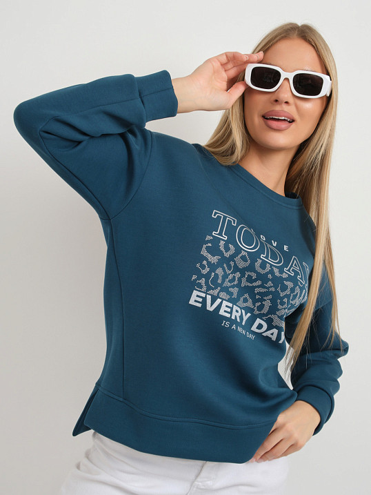 Свитшот женский Лео петроль