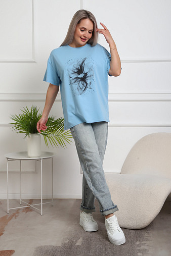Футболка женская Жанет голубой