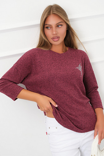 Джемпер Оливия брусника