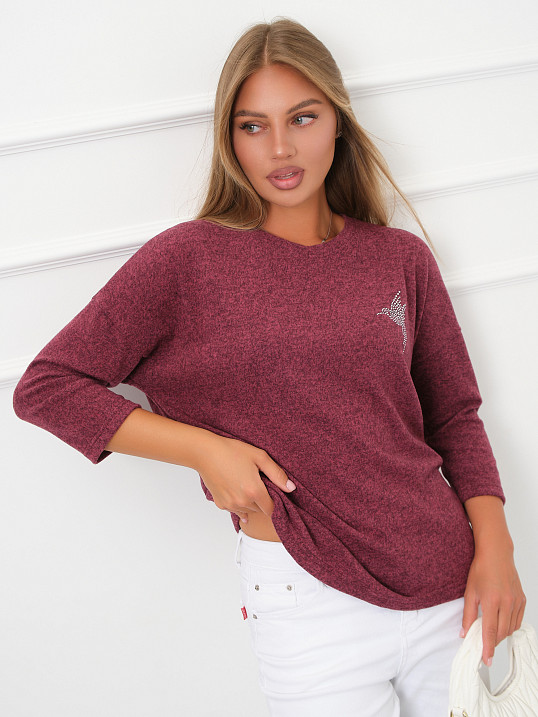 Джемпер Оливия брусника