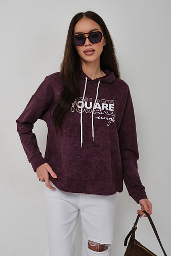 Толстовка женская Винтаж баклажан