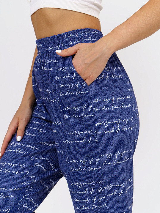 Брюки Силуэт джинс/буквы