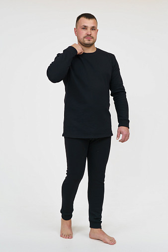 Белье нательное мужское начес черный