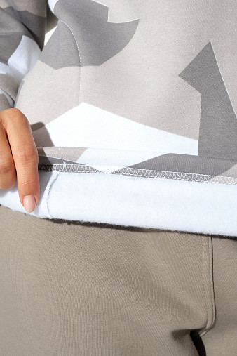 Костюм жен. Геометрия набивка 3-х нитка начес олива