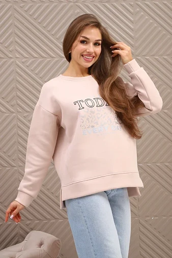 Свитшот женский Лео бежевый