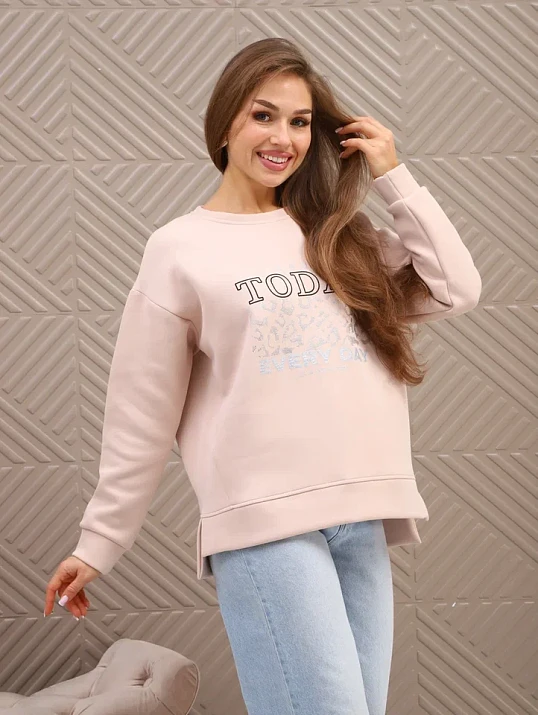 Свитшот женский Лео бежевый