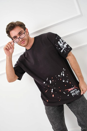 Футболка мужская Дорс футер черный