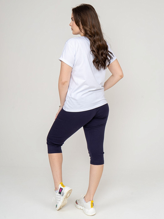 Бриджи из рибаны синие