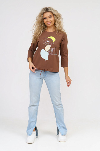 Лонгслив Николь шоколад