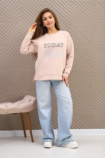 Свитшот женский Лео бежевый