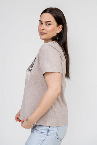 Футболка женская Сафари-1 бежевый/меланж