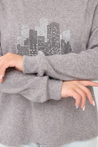 Джемпер женский Келли серый