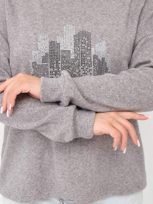 Джемпер женский Келли серый