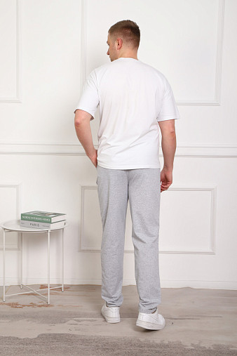 Брюки мужские без манжета серые