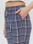 Брюки Силуэт бордо/клетка