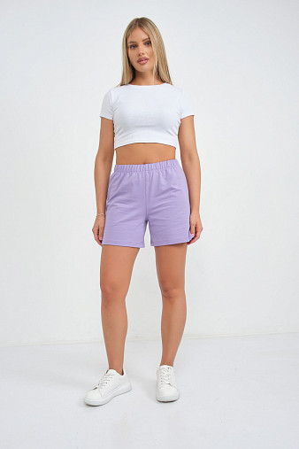 Шорты женские Барбара футер лаванда