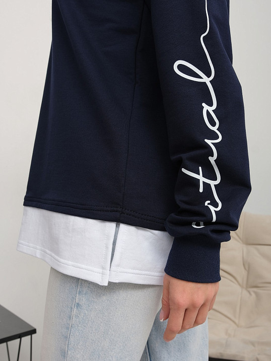 Толстовка женская Дабл т.индиго