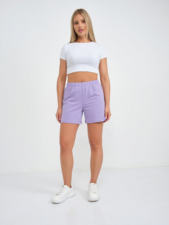 Шорты женские Барбара футер лаванда