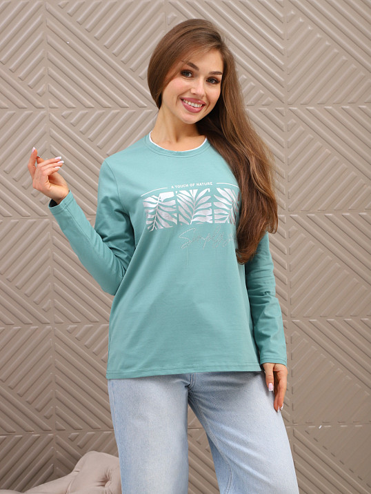 Лонгслив женский Рио св.изумруд