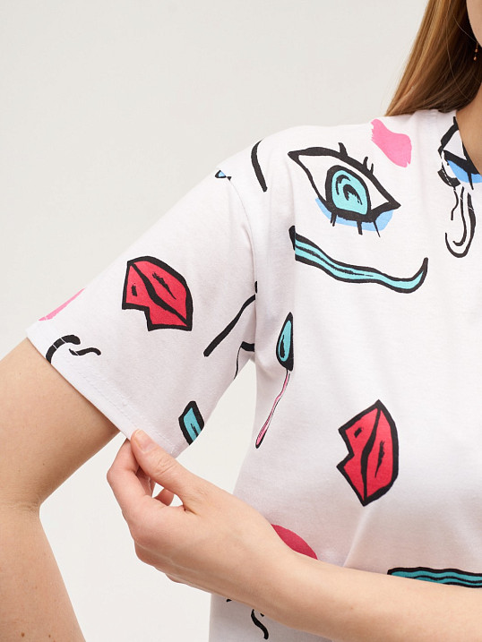 Футболка женская Краш белая