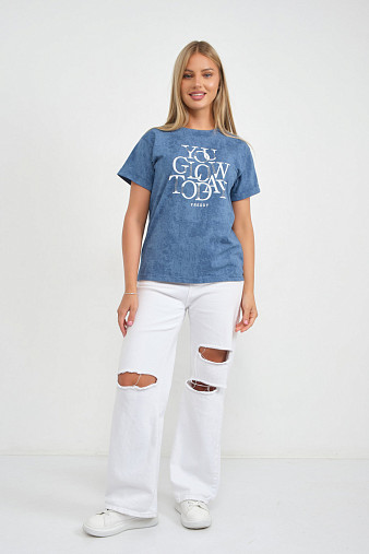 Футболка жен. Лиона варенка индиго