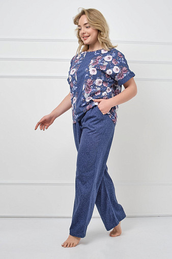 Костюм Моника индиго/цветы