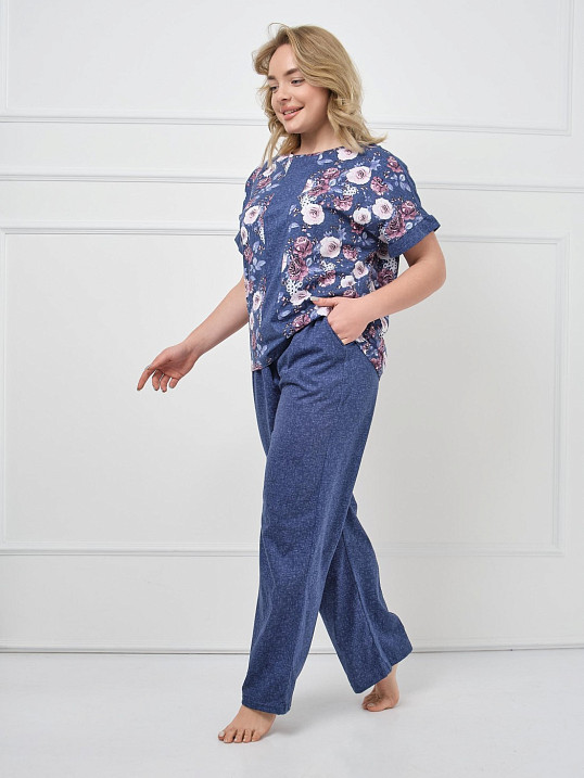 Костюм Моника индиго/цветы