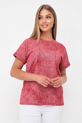 Футболка женская Арабеска бордо