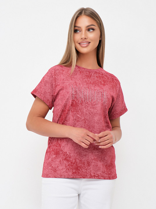 Футболка женская Арабеска бордо