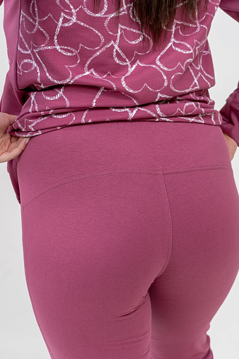 Костюм Теплый вечер брусника/сердца