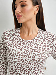 Лонгслив Флирт экрю/леопард