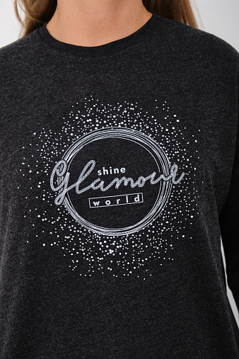 Джемпер жен. Гламур ангора антрацит