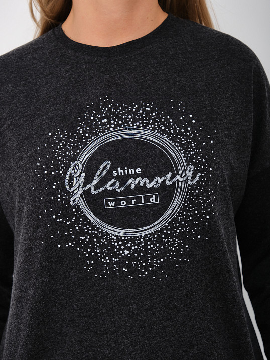 Джемпер жен. Гламур ангора антрацит