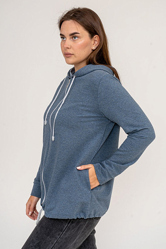 Толстовка женская Мираж футер индиго