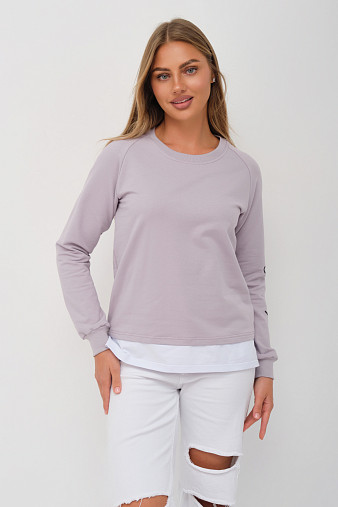 Толстовка женская Дабл св.серый