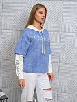 Толстовка женская Венди варенка василек