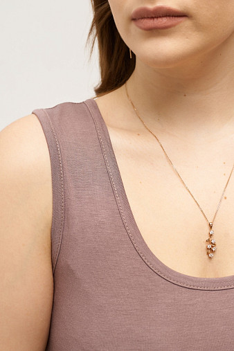 Майка вискозная однотонная шоколад